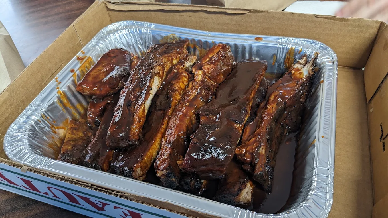 Blue Dot barbecue ribs